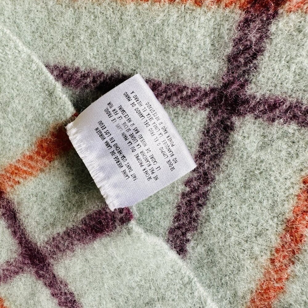 Faribault Woolen Mills + West Elm blanket throw 44”x 55” made in the USA Mint - Picture 7 of 8